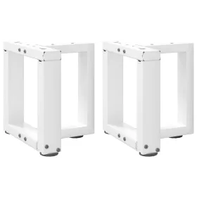    2 db fehér, T-alakú acél dohányzóasztal láb 30x25x(30-31) cm