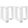  2 db fehér, T-alakú acél dohányzóasztal láb 30x25x(30-31) cm