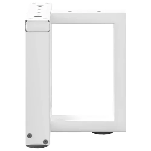  2 db fehér, T-alakú acél dohányzóasztal láb 30x25x(30-31) cm