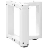  2 db fehér, T-alakú acél dohányzóasztal láb 30x25x(30-31) cm