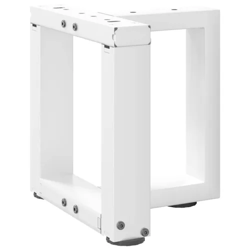  2 db fehér, T-alakú acél dohányzóasztal láb 30x25x(30-31) cm