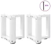  2 db fehér, T-alakú acél dohányzóasztal láb 30x25x(30-31) cm