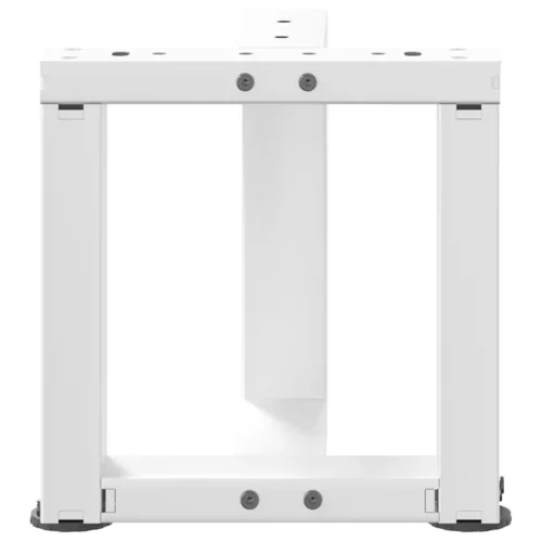  2 db fehér, T-alakú acél dohányzóasztal láb 30x25x(30-31) cm