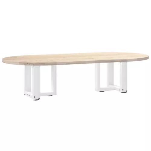 2 db fehér, T-alakú acél dohányzóasztal láb 30x25x(30-31) cm