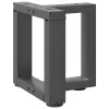  2 db antracitszürke, T-alakú acél dohányzóasztal láb 30x25x(30-31) cm