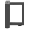  2 db antracitszürke, T-alakú acél dohányzóasztal láb 30x25x(30-31) cm
