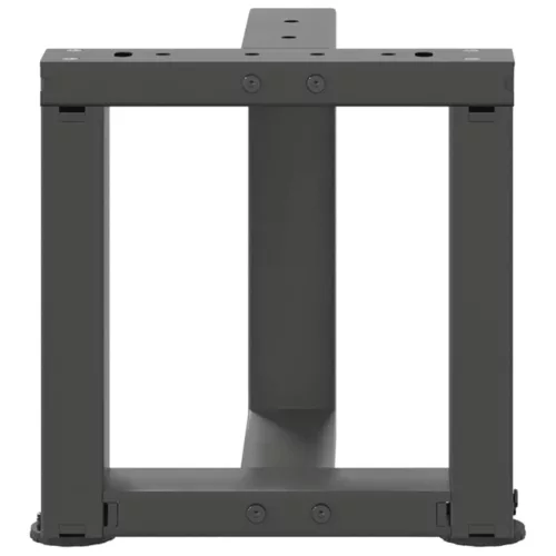  2 db antracitszürke, T-alakú acél dohányzóasztal láb 30x25x(30-31) cm