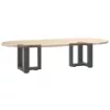  2 db antracitszürke, T-alakú acél dohányzóasztal láb 30x25x(30-31) cm