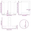  2 db antracitszürke, T-alakú acél dohányzóasztal láb 30x25x(30-31) cm