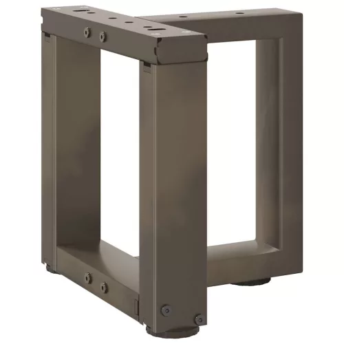  2 db fekete, T-alakú acél dohányzóasztal láb 30x25x(30-31) cm