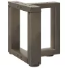  2 db fekete, T-alakú acél dohányzóasztal láb 30x25x(30-31) cm