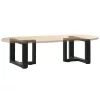  2 db fekete, T-alakú acél dohányzóasztal láb 40x25x(30-31) cm