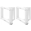  2 db T-alakú dohányzóasztal láb fehér 40x25x(30-31) cm acél dohányzóasztal láb