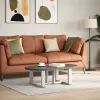  2 db T-alakú dohányzóasztal láb fehér 40x25x(30-31) cm acél dohányzóasztal láb