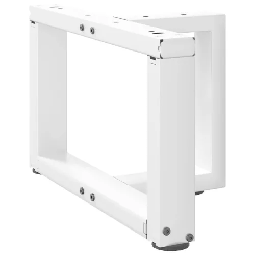  2 db T-alakú dohányzóasztal láb fehér 40x25x(30-31) cm acél dohányzóasztal láb
