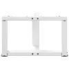  2 db T-alakú dohányzóasztal láb fehér 40x25x(30-31) cm acél dohányzóasztal láb