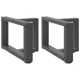    2 db antracitszürke, T-alakú acél dohányzóasztal láb 40x25x(30-31) cm