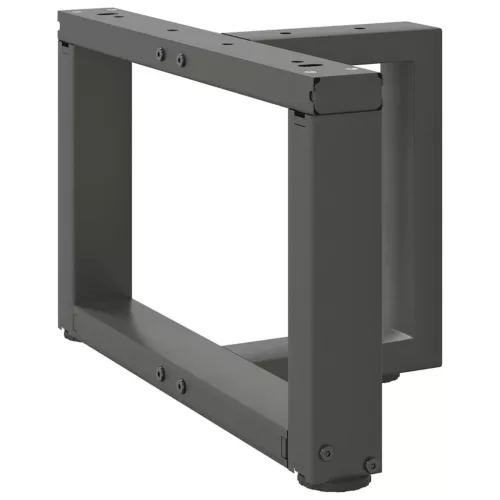  2 db antracitszürke, T-alakú acél dohányzóasztal láb 40x25x(30-31) cm