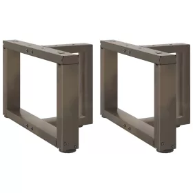    2 db fekete, T-alakú acél dohányzóasztal láb 40x25x(30-31) cm