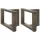  2 db fekete, T-alakú acél dohányzóasztal láb 40x25x(30-31) cm