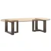  2 db fekete, T-alakú acél dohányzóasztal láb 40x25x(30-31) cm