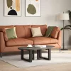  2 db fekete, T-alakú acél dohányzóasztal láb 50x25x(30-31) cm