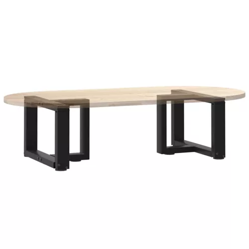  2 db fekete, T-alakú acél dohányzóasztal láb 50x25x(30-31) cm
