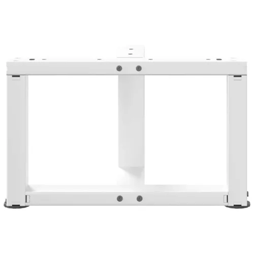  2 db fehér, T-alakú dohányzóasztal láb 50x25x(30-31) cm acél dohányzóasztal láb