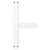  2 db fehér, T-alakú dohányzóasztal láb 50x25x(30-31) cm acél dohányzóasztal láb