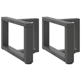    2 db antracitszürke, T-alakú acél dohányzóasztal láb 50x25x(30-31) cm