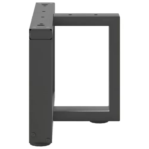  2 db antracitszürke, T-alakú acél dohányzóasztal láb 50x25x(30-31) cm