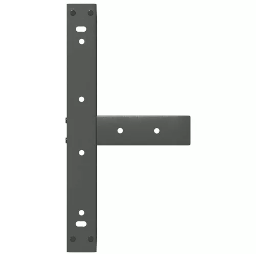  2 db antracitszürke, T-alakú acél dohányzóasztal láb 50x25x(30-31) cm