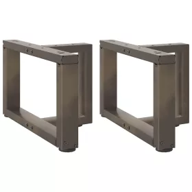    2 db fekete, T-alakú acél dohányzóasztal láb 50x25x(30-31) cm