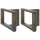  2 db fekete, T-alakú acél dohányzóasztal láb 50x25x(30-31) cm