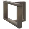  2 db fekete, T-alakú acél dohányzóasztal láb 50x25x(30-31) cm