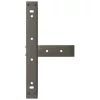  2 db fekete, T-alakú acél dohányzóasztal láb 50x25x(30-31) cm