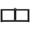  2 db fekete, T-alakú acél dohányzóasztal láb 60x25x(30-31) cm