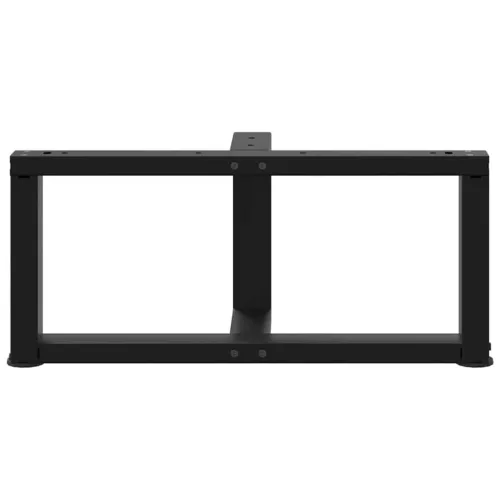  2 db fekete, T-alakú acél dohányzóasztal láb 60x25x(30-31) cm
