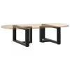  2 db fekete, T-alakú acél dohányzóasztal láb 60x25x(30-31) cm