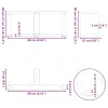  2 db fekete, T-alakú acél dohányzóasztal láb 60x25x(30-31) cm