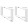  2 db fehér, T-alakú dohányzóasztal láb 60x25x(30-31) cm acél dohányzóasztal láb