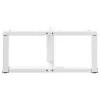  2 db fehér, T-alakú dohányzóasztal láb 60x25x(30-31) cm acél dohányzóasztal láb