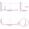  2 db fehér, T-alakú dohányzóasztal láb 60x25x(30-31) cm acél dohányzóasztal láb