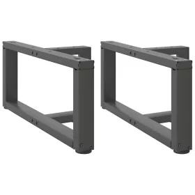    2 db antracitszürke, T-alakú acél dohányzóasztal láb 60x25x(30-31) cm
