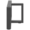  2 db antracitszürke, T-alakú acél dohányzóasztal láb 60x25x(30-31) cm