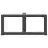  2 db antracitszürke, T-alakú acél dohányzóasztal láb 60x25x(30-31) cm