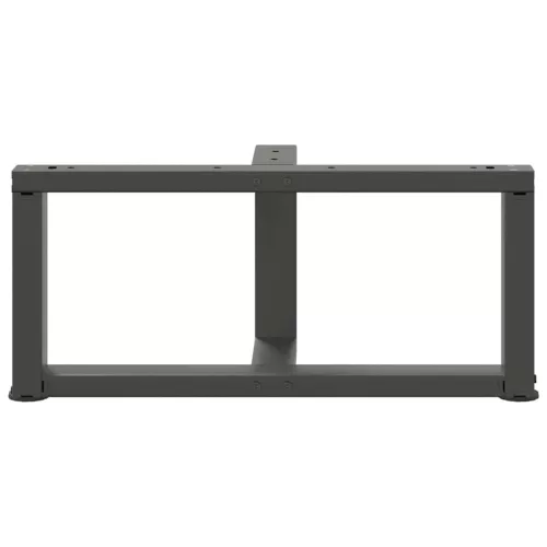  2 db antracitszürke, T-alakú acél dohányzóasztal láb 60x25x(30-31) cm