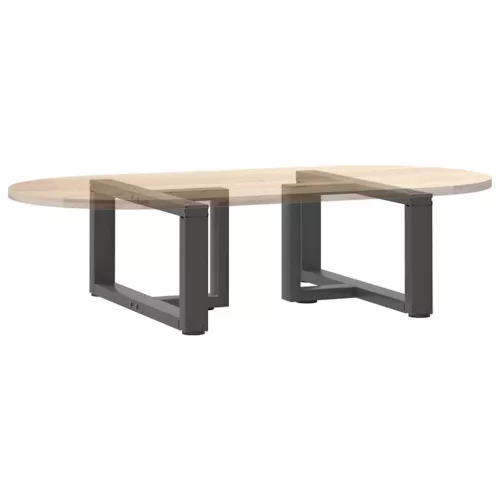  2 db antracitszürke, T-alakú acél dohányzóasztal láb 60x25x(30-31) cm
