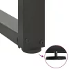  2 db antracitszürke, T-alakú acél dohányzóasztal láb 60x25x(30-31) cm