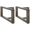  2 db fekete, T-alakú acél dohányzóasztal láb 60x25x(30-31) cm